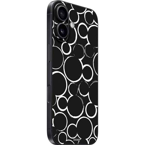 Disney Mickey Mouse Logo Pattern iPhone 16 Plus Skin